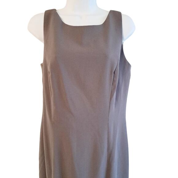 Dessy Collection 2936 Full Length Sleeveless Crepe Dress - Picture 6 of 11